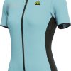 Clothing Alé Short Sleeve Jerseys | Ale Women'S Solid Mc Colour Block Jersey Aqua