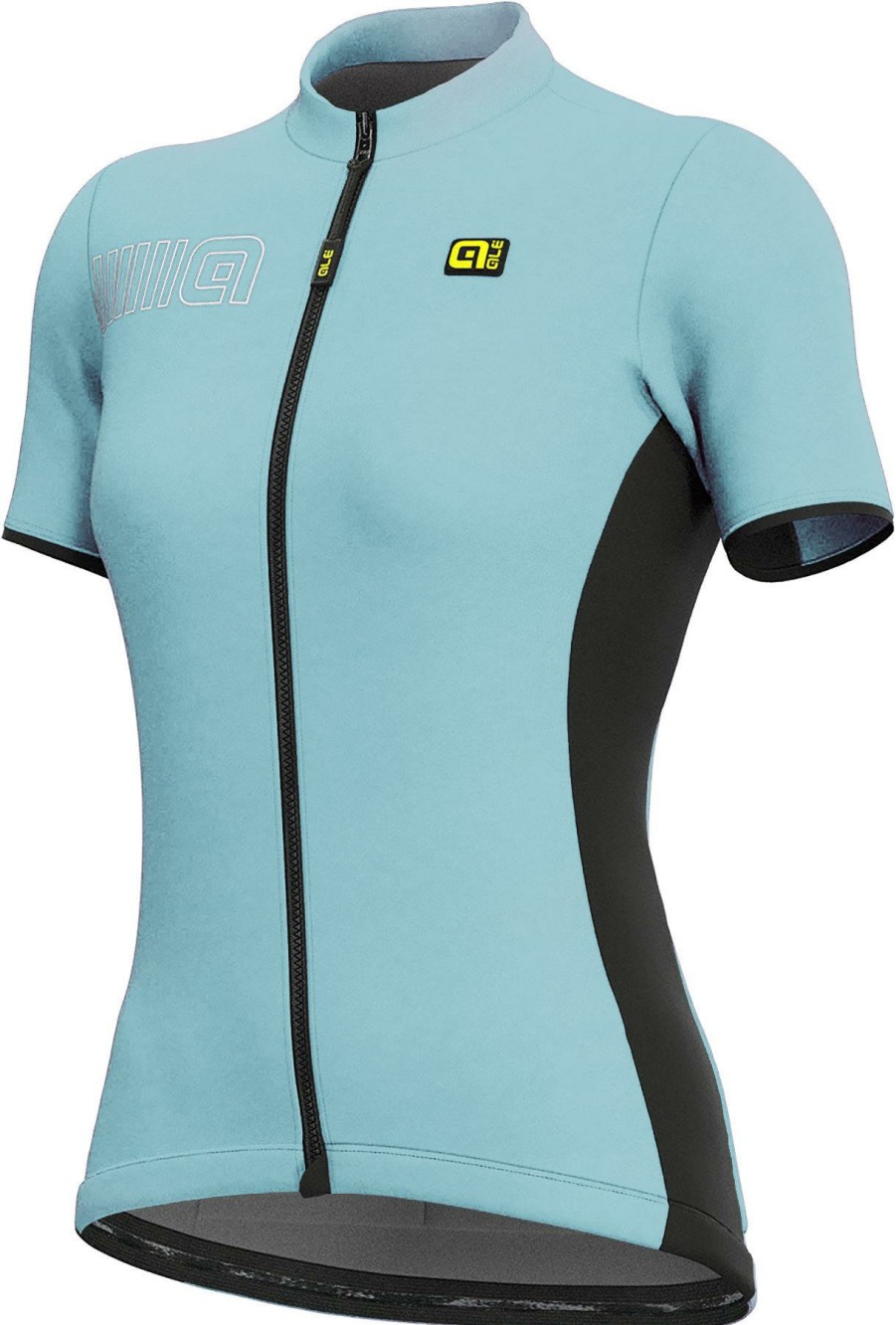 Clothing Alé Short Sleeve Jerseys | Ale Women'S Solid Mc Colour Block Jersey Aqua