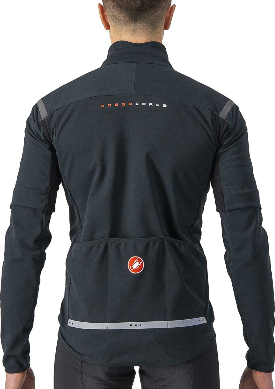 Clothing Castelli | Castelli Perfetto Ros 2 Convertible Jacket Light Black/Black Reflex