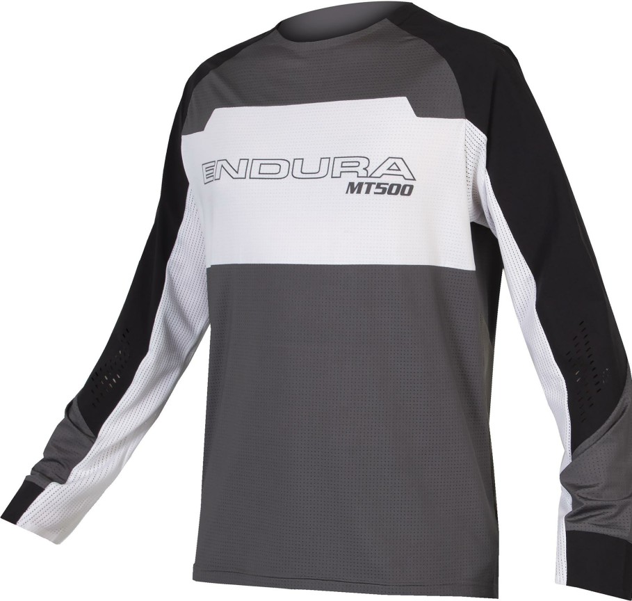 Clothing Endura Long Sleeve Jerseys | Endura Mt500 Burner Lite Long Sleeve Jersey Black