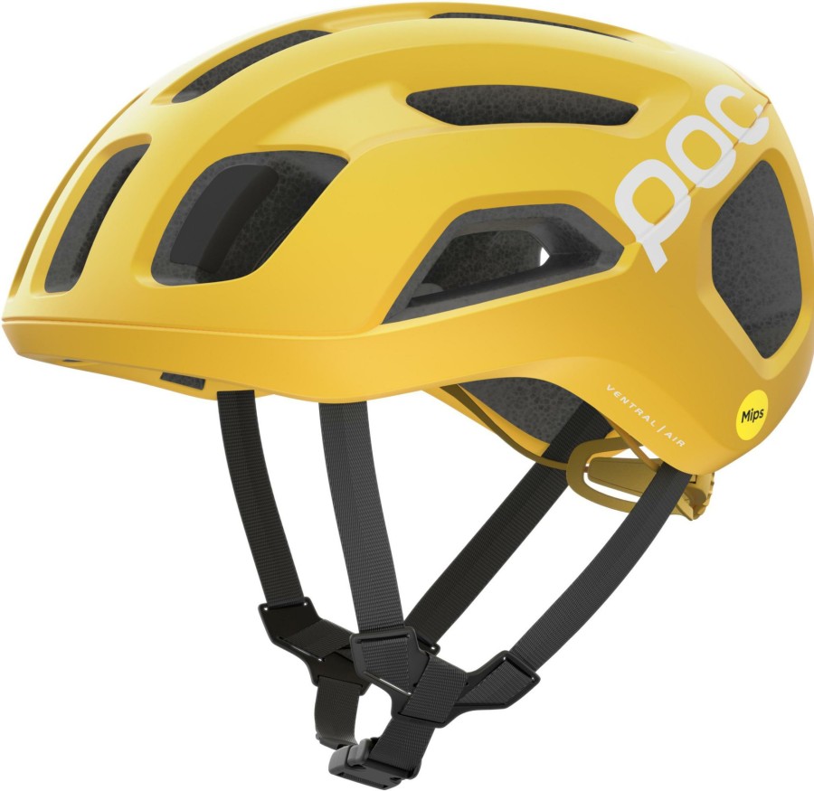 Helmets & Protection POC Road Bike Helmets | Poc Ventral Air Mips Helmet Lead Blue Matt