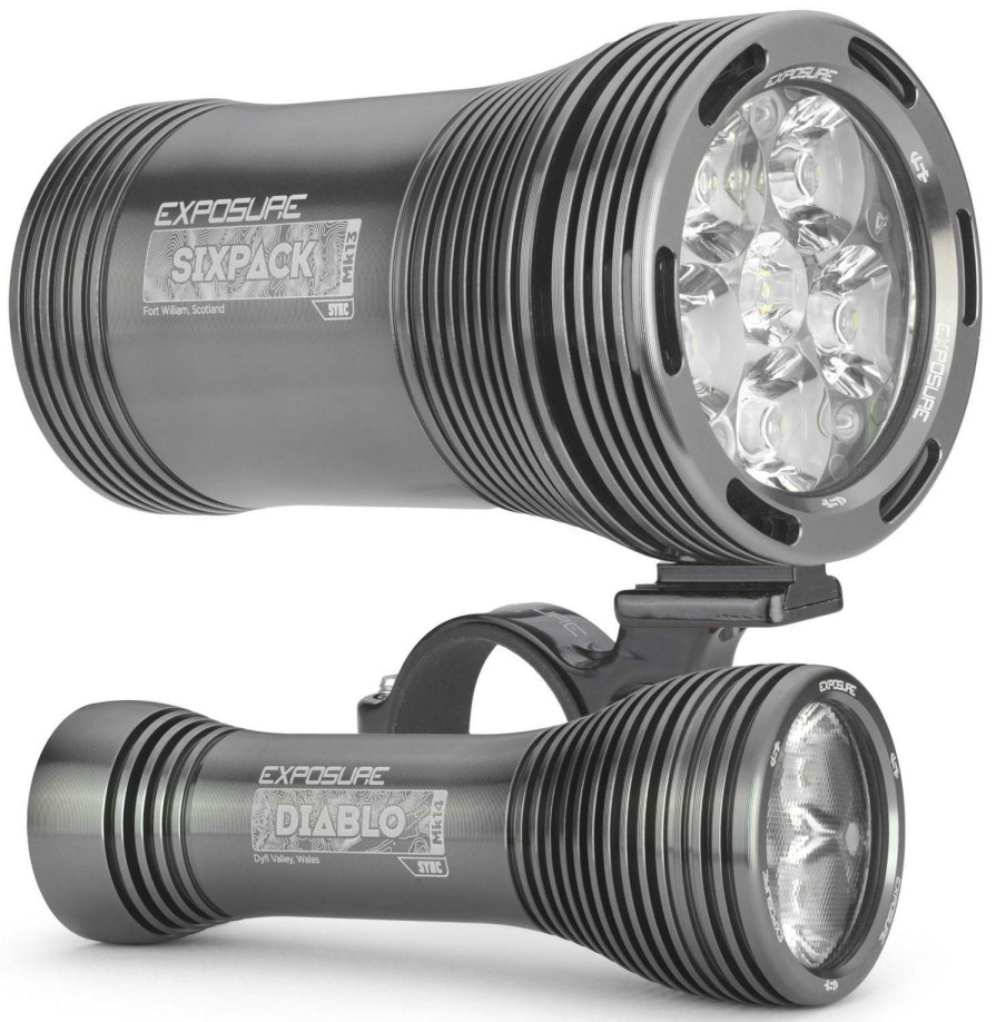 Accessories Exposure Bike Lights | Exposure Six Pack Sync Mk5 And Diablo Sync Mk5 Black