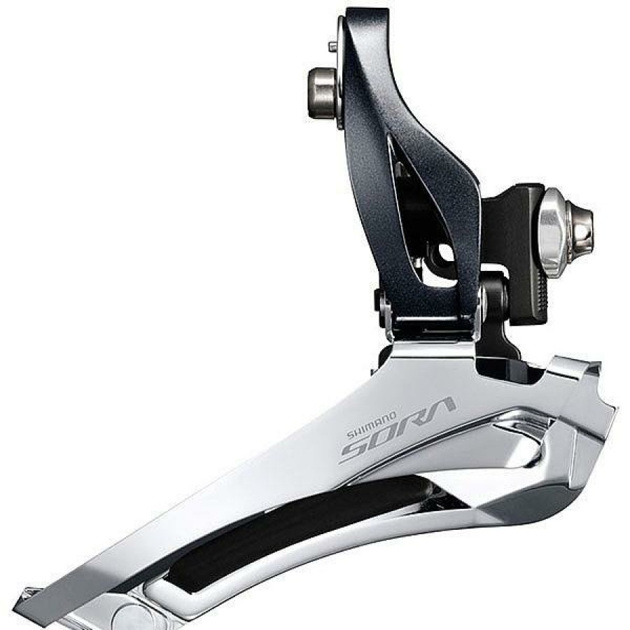 Bike Parts Shimano Derailleurs | Shimano Sora R3030 9Sp Braze On Front Derailleur Black/Silver