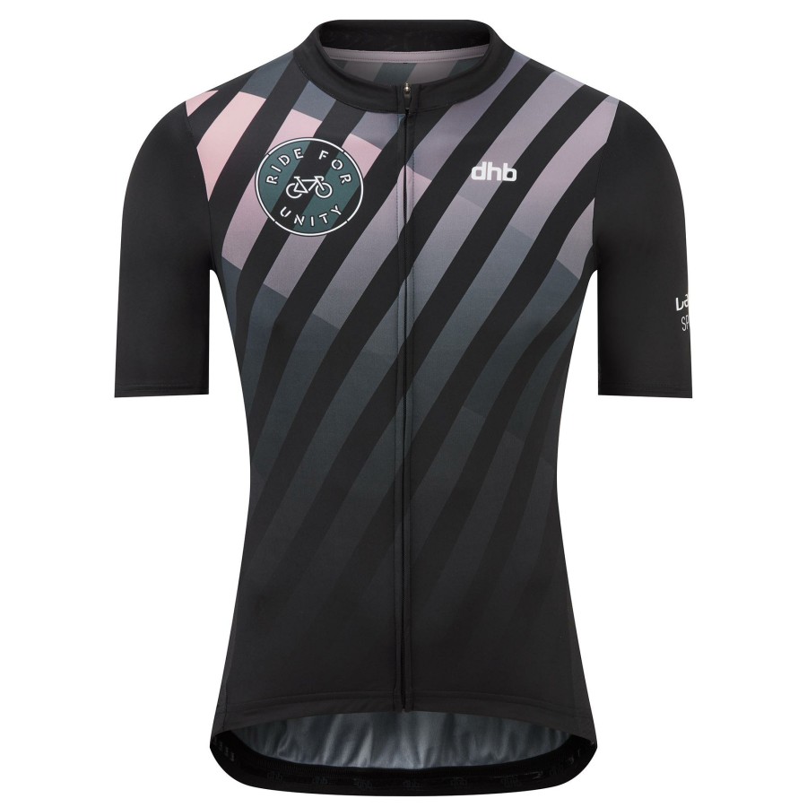 Clothing DHB Short Sleeve Jerseys | Dhb Ride For Unity Short Sleeve Jersey Black/Pink