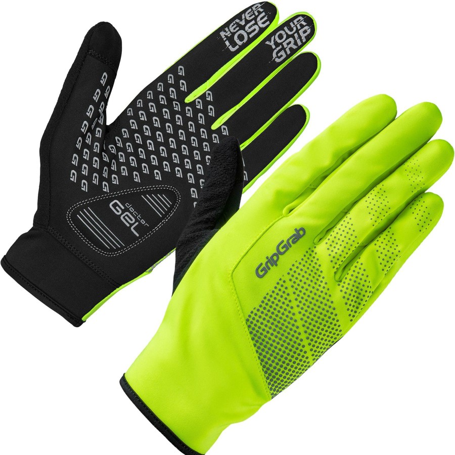 Helmets & Protection GripGrab Gloves | Gripgrab Ride Hi-Vis Windproof Midseason Glove Fluorescent Yellow