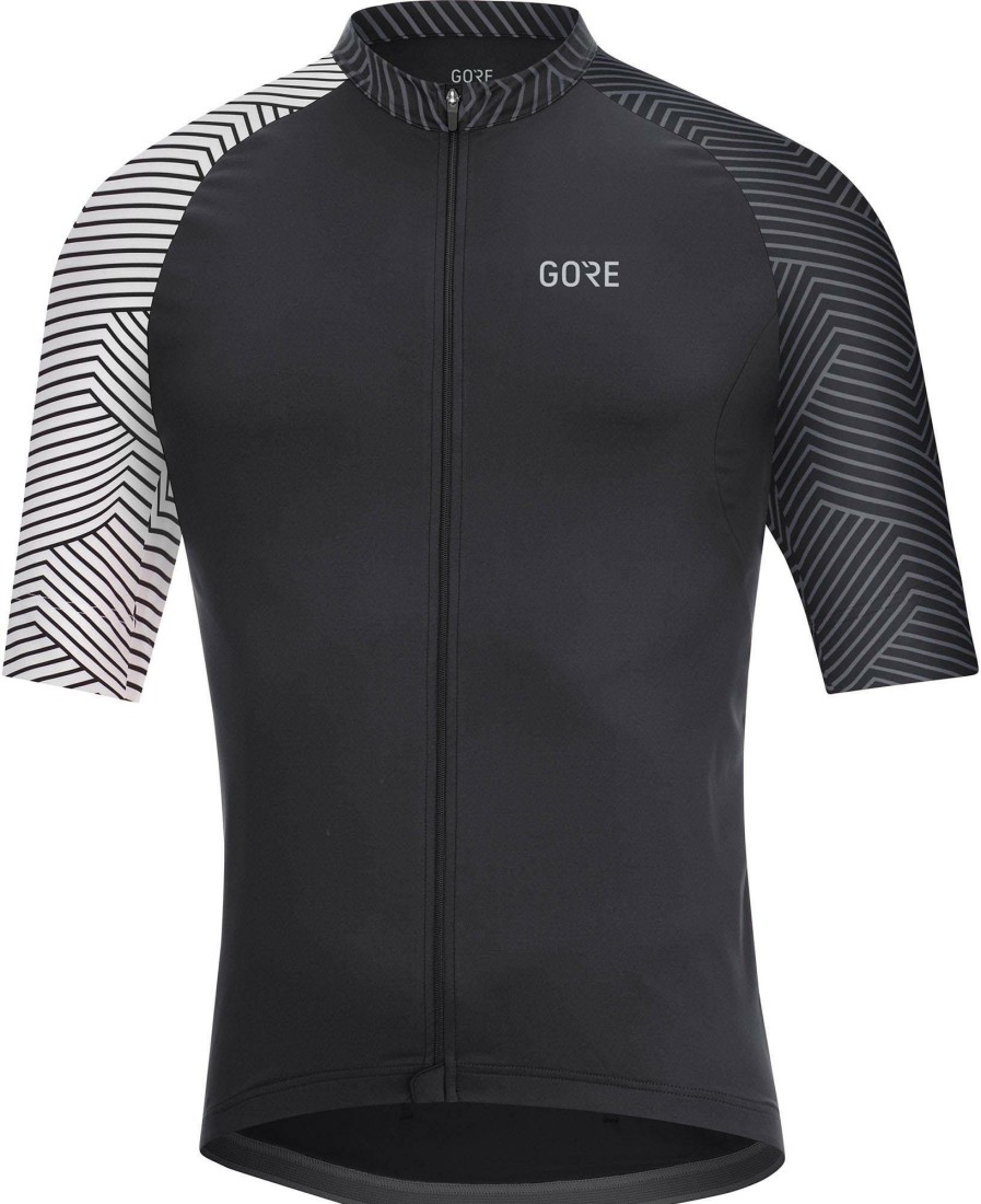 Clothing GOREWEAR Short Sleeve Jerseys | Gorewear C5 Jersey Black/White