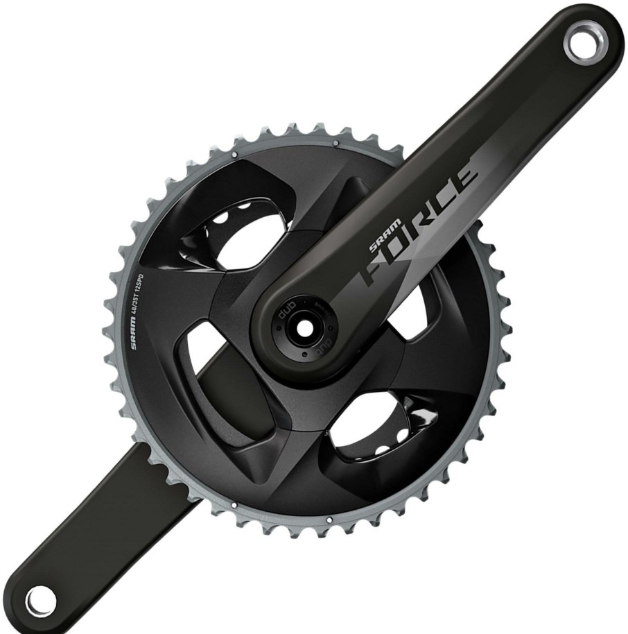 Bike Parts SRAM Chainsets & Cranksets | Sram Force Dub 2X12 Speed Chainset Gloss Black