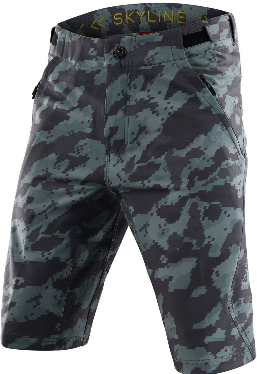 Clothing Troy Lee Designs Baggy Shorts | Troy Lee Designs Skyline Shorts (With Liner) Digi Camo Spruce