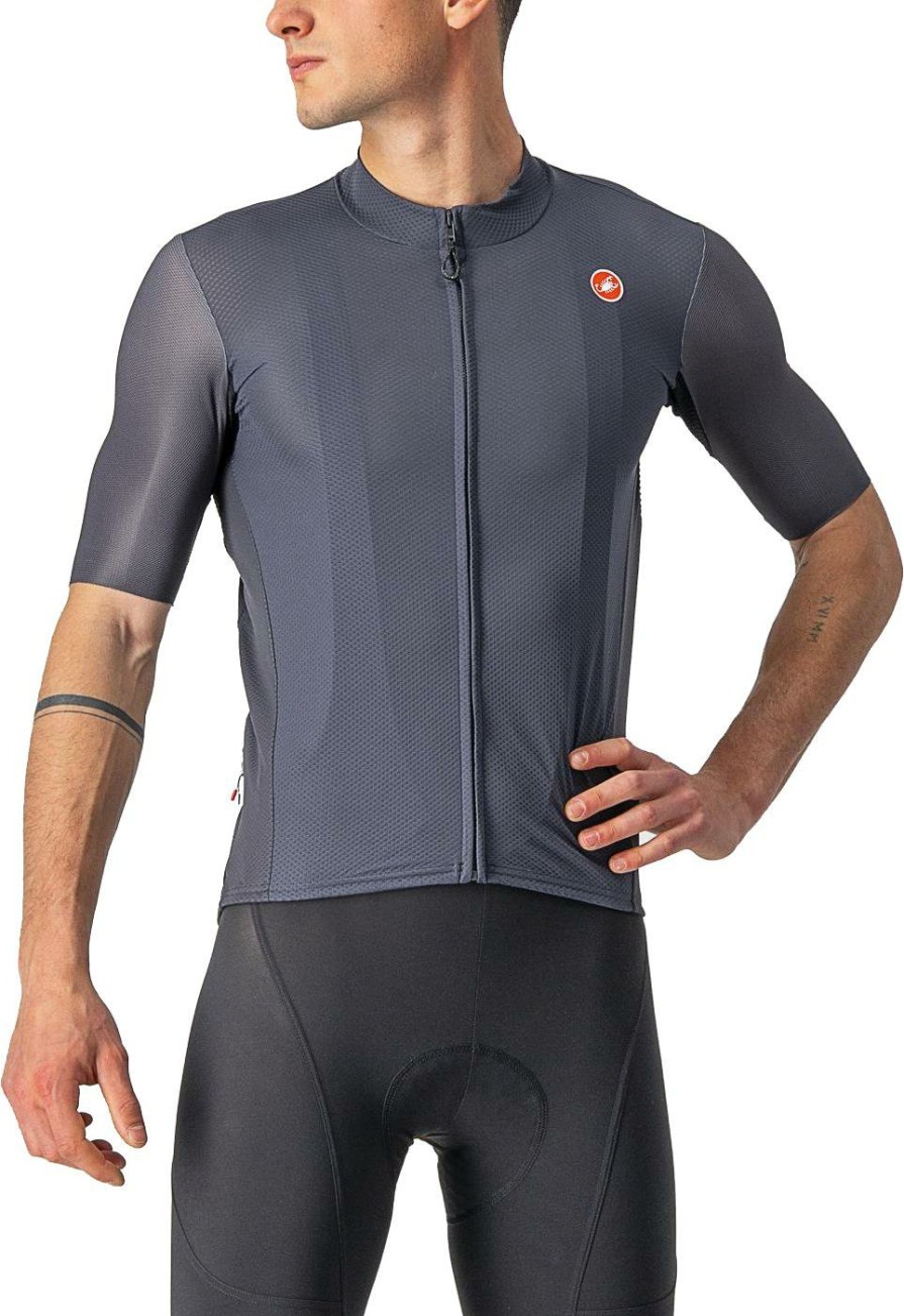 Clothing Castelli Short Sleeve Jerseys | Castelli Endurance Elite Cycling Jersey Dark Grey