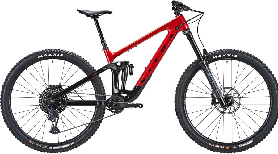 Bikes Vitus Full Suspension Mountain Bikes | Vitus Sommet 290 Crs Mountain Bike Octane Red/Black