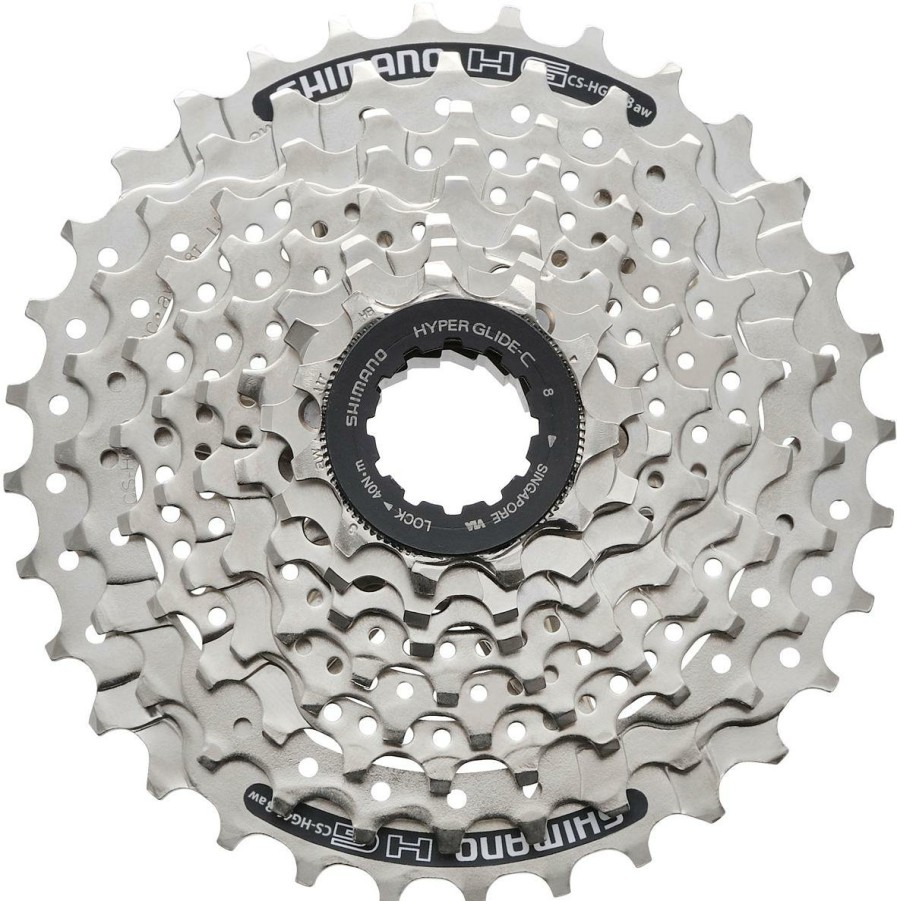 Bike Parts Shimano Cassettes | Shimano Acera Hg41 8 Speed Mtb Cassette Silver