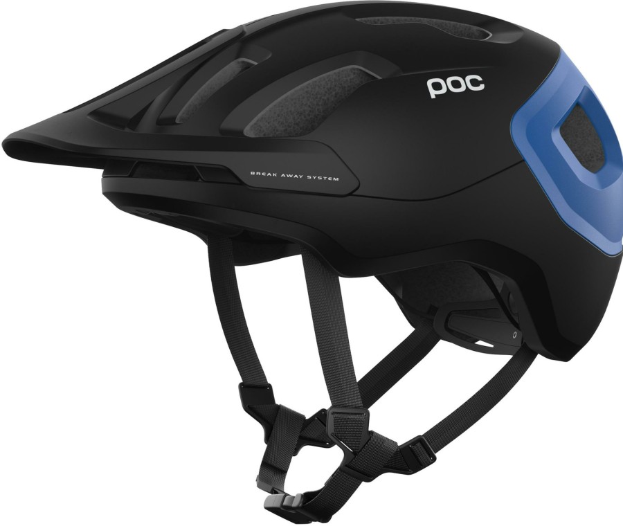 Helmets & Protection POC Mountain Bike Helmets | Poc Axion Helmet Uranium Black/Opal Blue Metallic/Matt