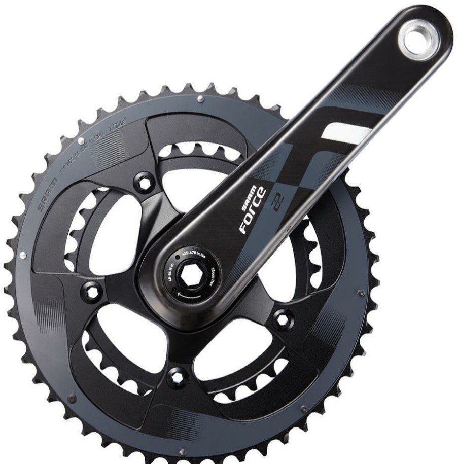 Bike Parts SRAM Chainsets & Cranksets | Sram Force 22 Bb30 11Sp Road Double Chainset Black/Grey