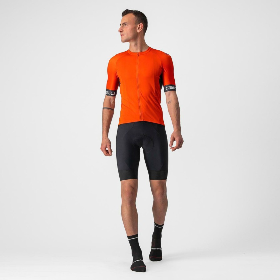 Clothing Castelli Short Sleeve Jerseys | Castelli Entrata Vi Short Sleeve Jersey Light Black/Dark Grey/Silver Grey