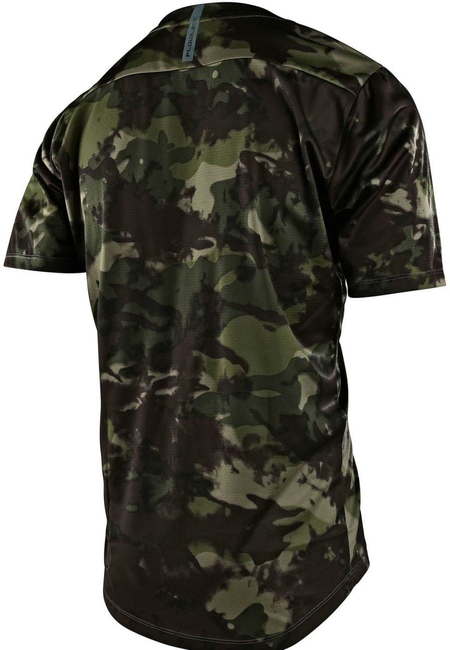 Clothing Troy Lee Designs Short Sleeve Jerseys | Troy Lee Designs Flowline Short Sleeve Jersey Covert Army Green