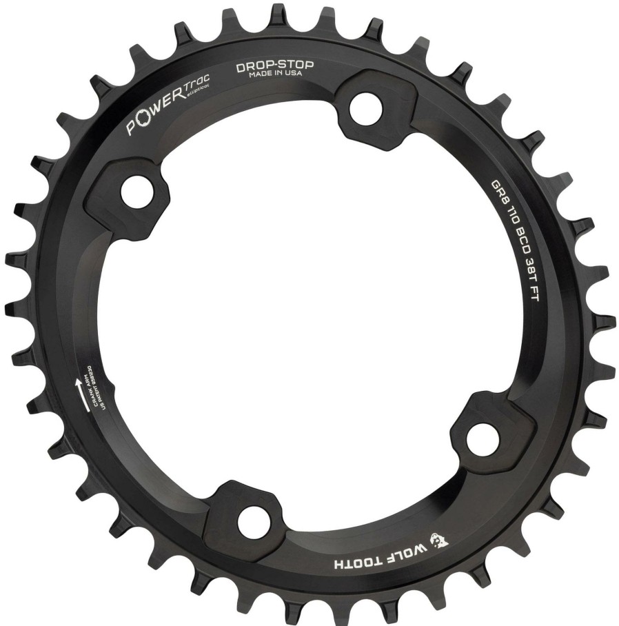 Bike Parts Wolf Tooth Chainrings | Wolf Tooth Shimano Grx Elliptical 110 Bcd Chainring Black