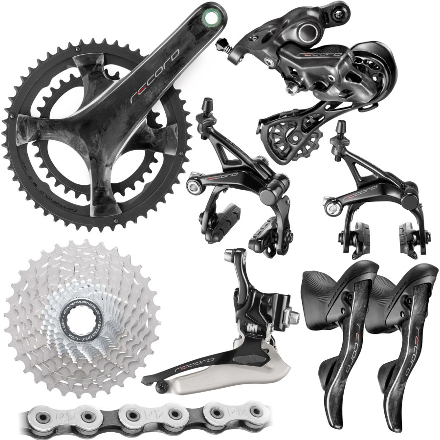 Bike Parts Campagnolo Groupsets | Campagnolo Record 2X12 Speed Road Groupset Black