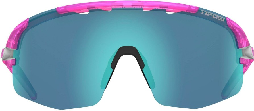 Helmets & Protection Tifosi Eyewear Sunglasses | Tifosi Eyewear Sledge Lite Crystal Pink Sunglasses 2023 Clarion Blue/Ac Red/Clear