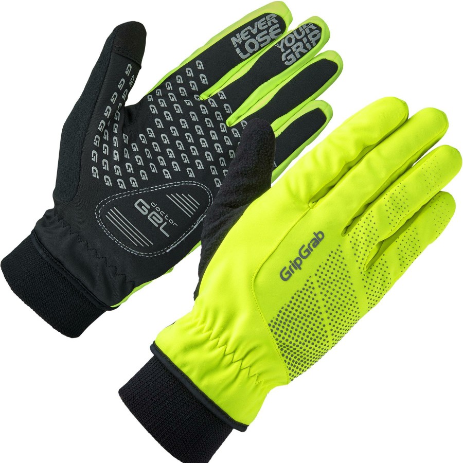 Helmets & Protection GripGrab Gloves | Gripgrab Ride Hi-Vis Windproof Winter Glove Fluorescent Yellow