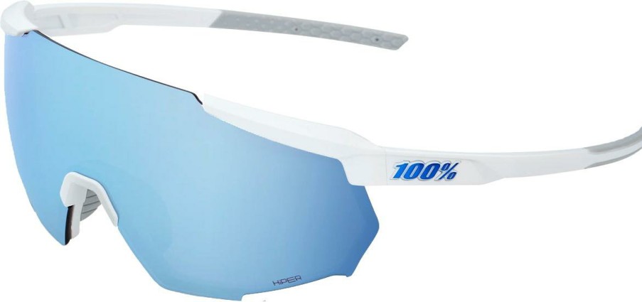 Helmets & Protection 1 Sunglasses | 100% Eyewear Racetrap Hiper Blue Multilayer Mirror Lens Sunglas Silver