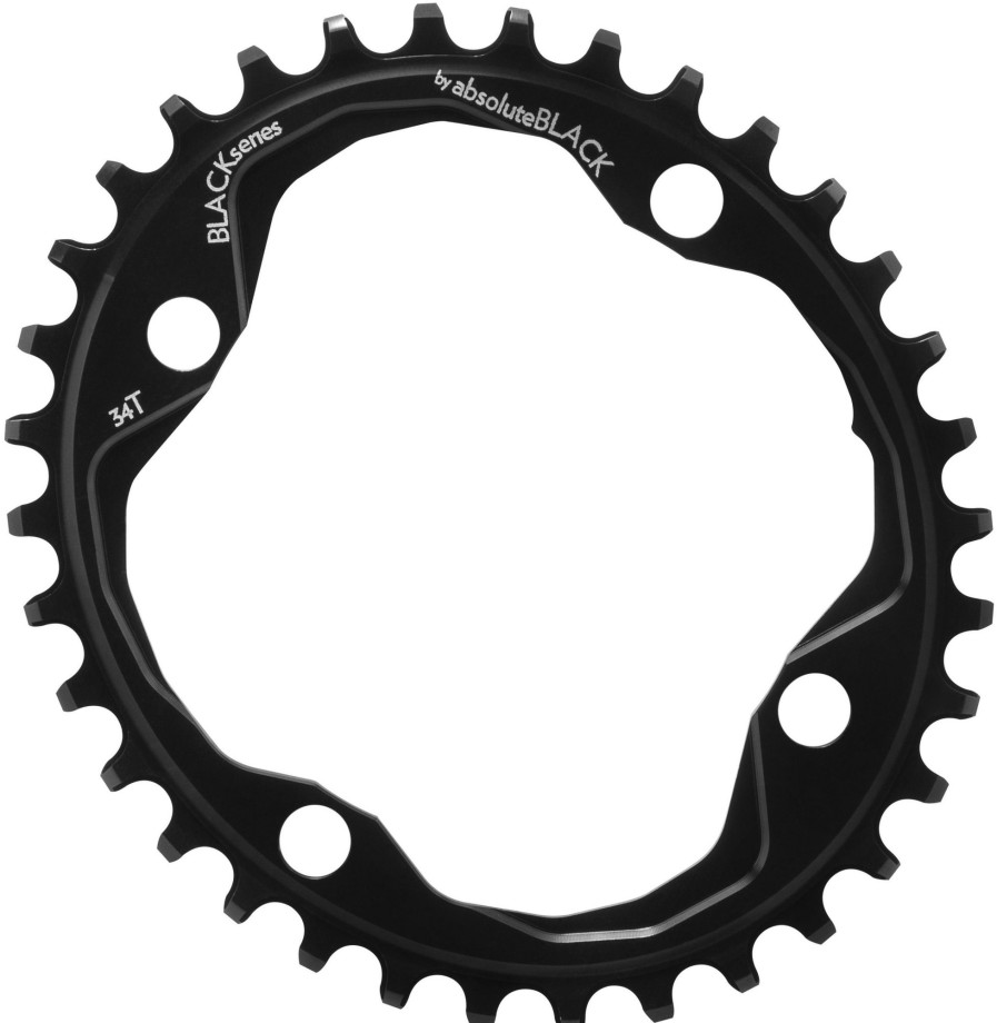 Bike Parts Black by Absoluteblack Chainrings | By Absolute Narrow Wide Oval Mtb Single Chainring Black