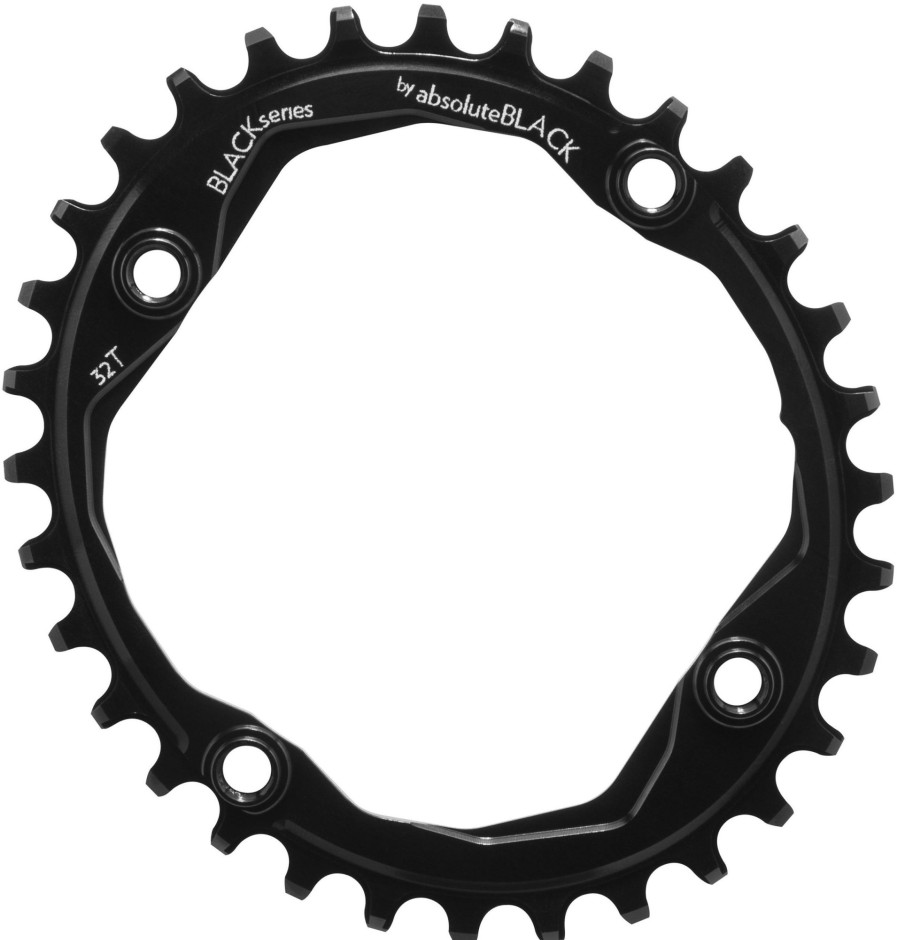 Bike Parts Black by Absoluteblack Chainrings | By Absolute Narrow Wide Oval Mtb Single Chainring Black