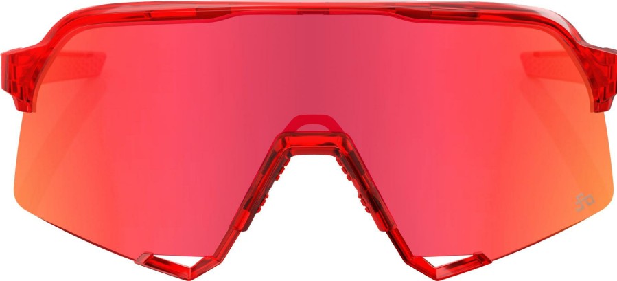 Helmets & Protection 1 Sunglasses | 100% Eyewear S3 Peter Sagan Le Gloss Translucent Red Sunglasses (Hiper Red Mirror Lens)