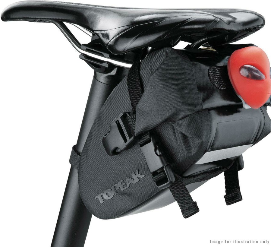 Accessories Topeak Bike Bags | Topeak Wedge Saddle Drybag With Strap - Small Black