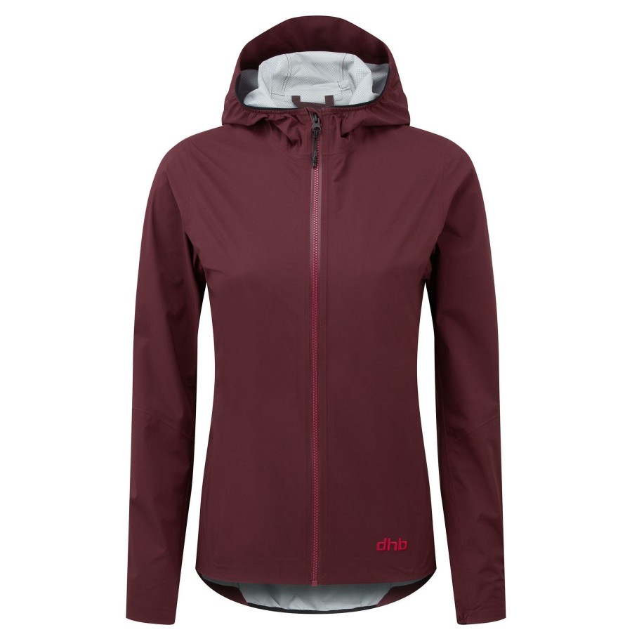 Clothing DHB | Dhb Trail Women'S Waterproof Jacket Burgundy