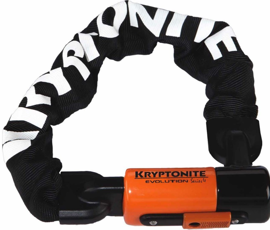 Accessories Kryptonite Locks | Kryptonite Evolution Series 4 1055 Chain D Lock Black/Orange