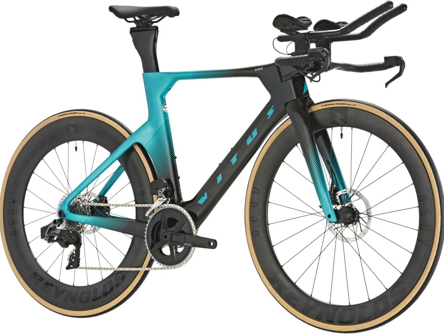 Bikes Vitus | Vitus Auro Disc Rival Axs Tt Bike Carbon/Deep Teal