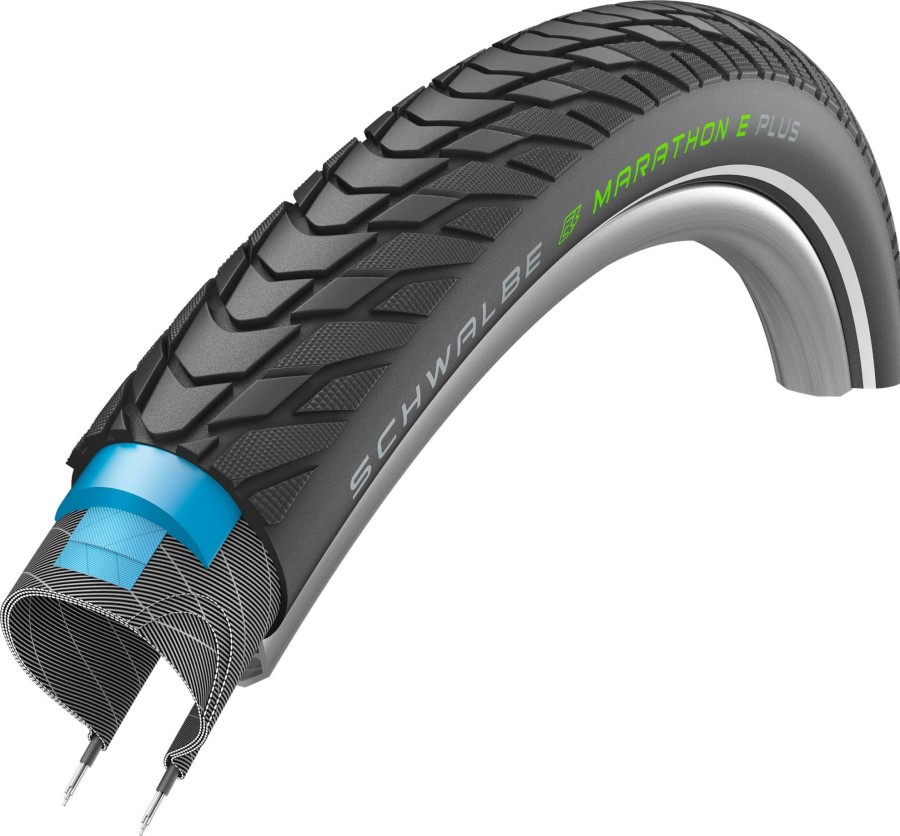 Wheels & Tyres Schwalbe | Schwalbe Marathon E-Plus Performance Bike Tyre Black/Reflex