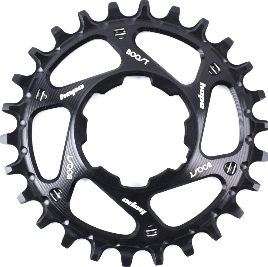 Bike Parts Hope Chainrings | Hope Spiderless Retainer Ring Boost Chainring Black