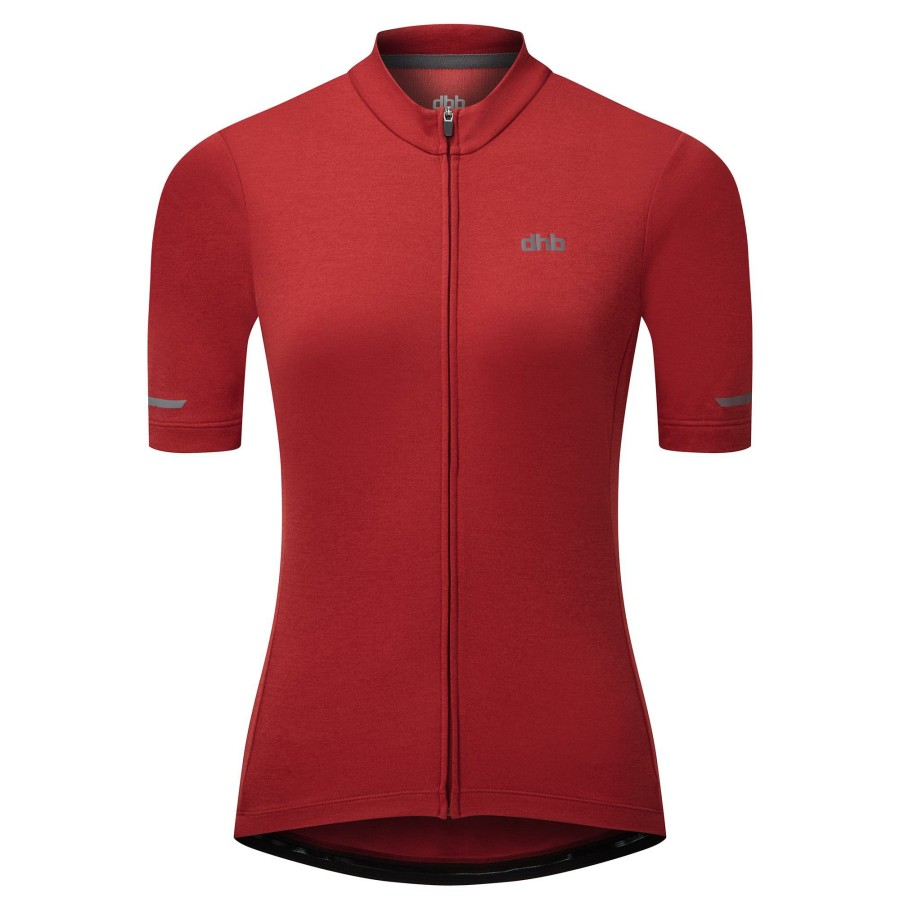 Clothing DHB Short Sleeve Jerseys | Dhb Women'S Short Sleeve Jersey Dark Red