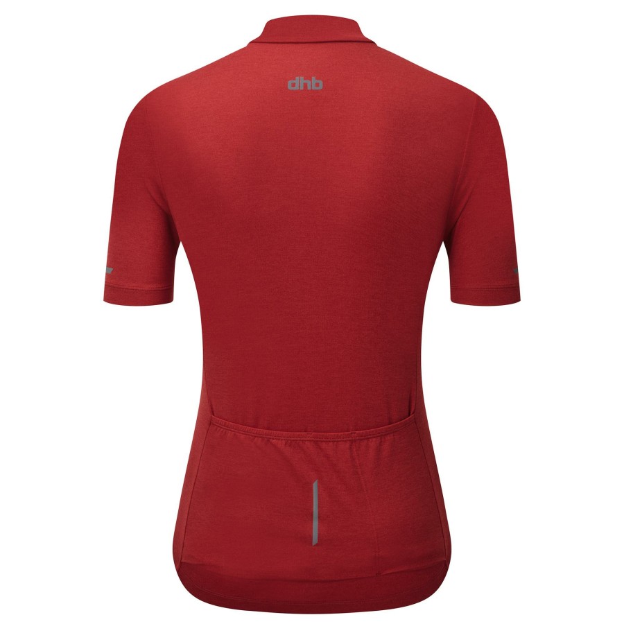 Clothing DHB Short Sleeve Jerseys | Dhb Women'S Short Sleeve Jersey Dark Red