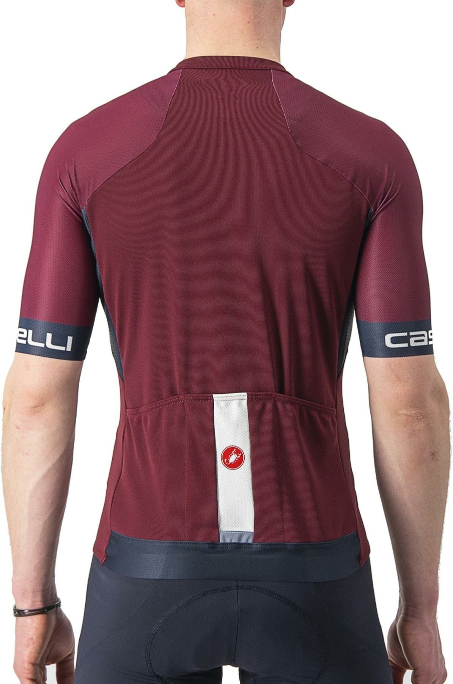 Clothing Castelli Short Sleeve Jerseys | Castelli Entrata Vi Jersey Savile Blue/Bordeaux