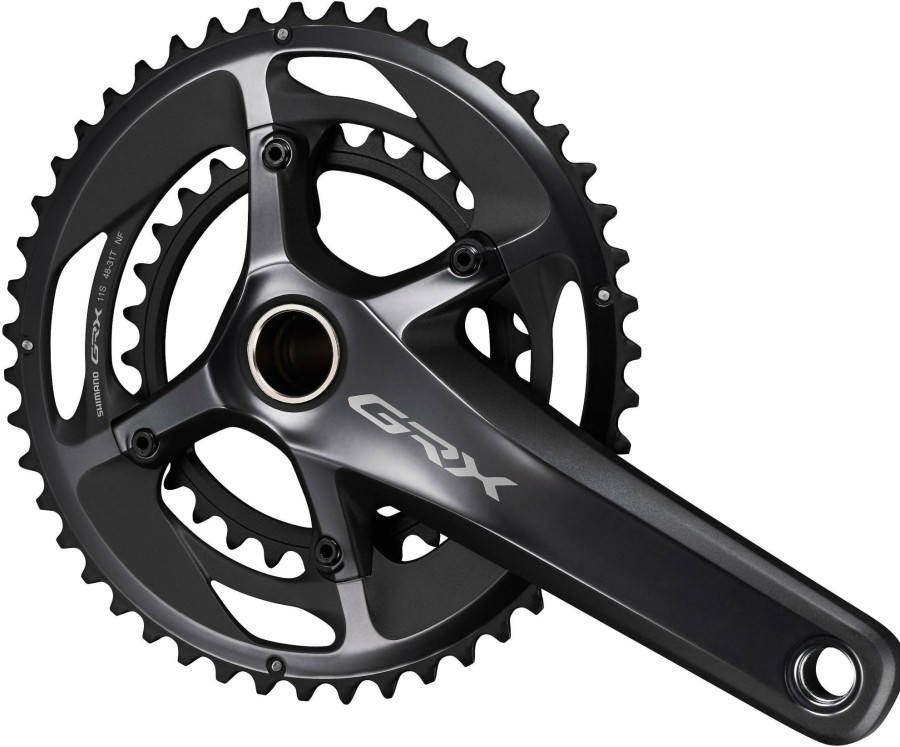 Bike Parts Shimano Chainsets & Cranksets | Shimano Grx 810 11 Speed Gravel Double Chainset Black