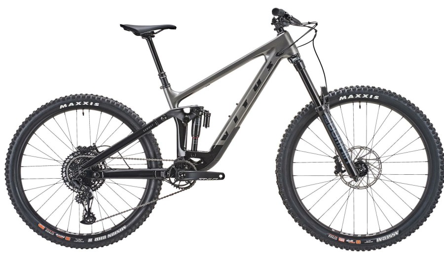 Bikes Vitus Full Suspension Mountain Bikes | Vitus Sommet 297 Cr Mountain Bike Space Silver - Black