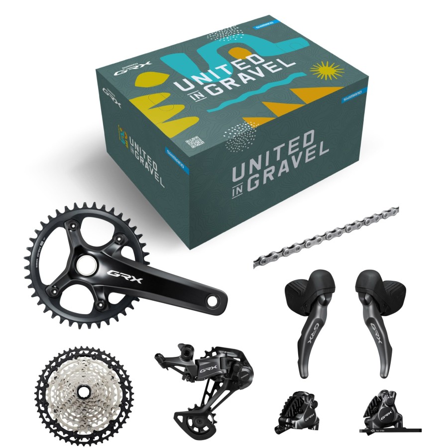 Bike Parts Shimano Groupsets | Shimano Grx 820 1X12 Speed Mechanical Groupset Black