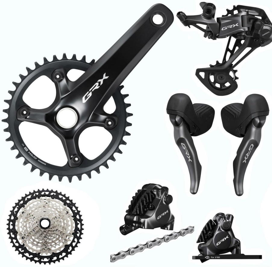 Bike Parts Shimano Groupsets | Shimano Grx 820 1X12 Speed Mechanical Groupset Black