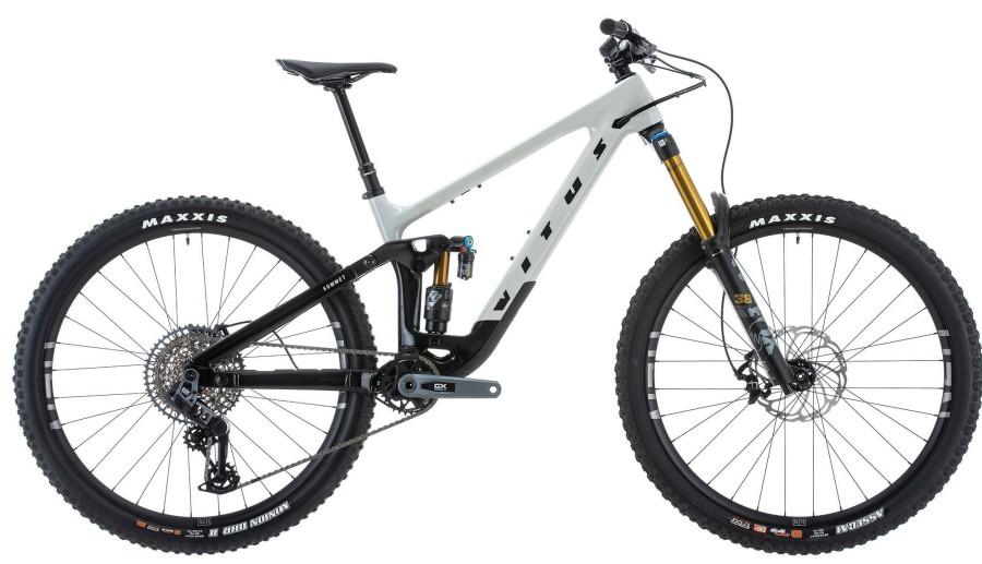 Bikes Vitus Full Suspension Mountain Bikes | Vitus Sommet 290 Crx Mountain Bike Pale Grey/Black