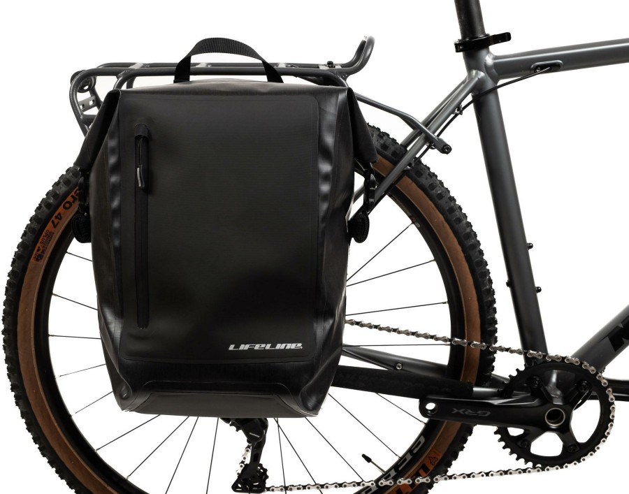 Accessories LifeLine Bike Bags | Lifeline Adventure Pannier Bag Black