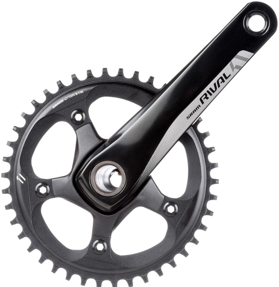 Bike Parts SRAM Chainsets & Cranksets | Sram Rival 1 Gxp 11 Speed Road Chainset Black