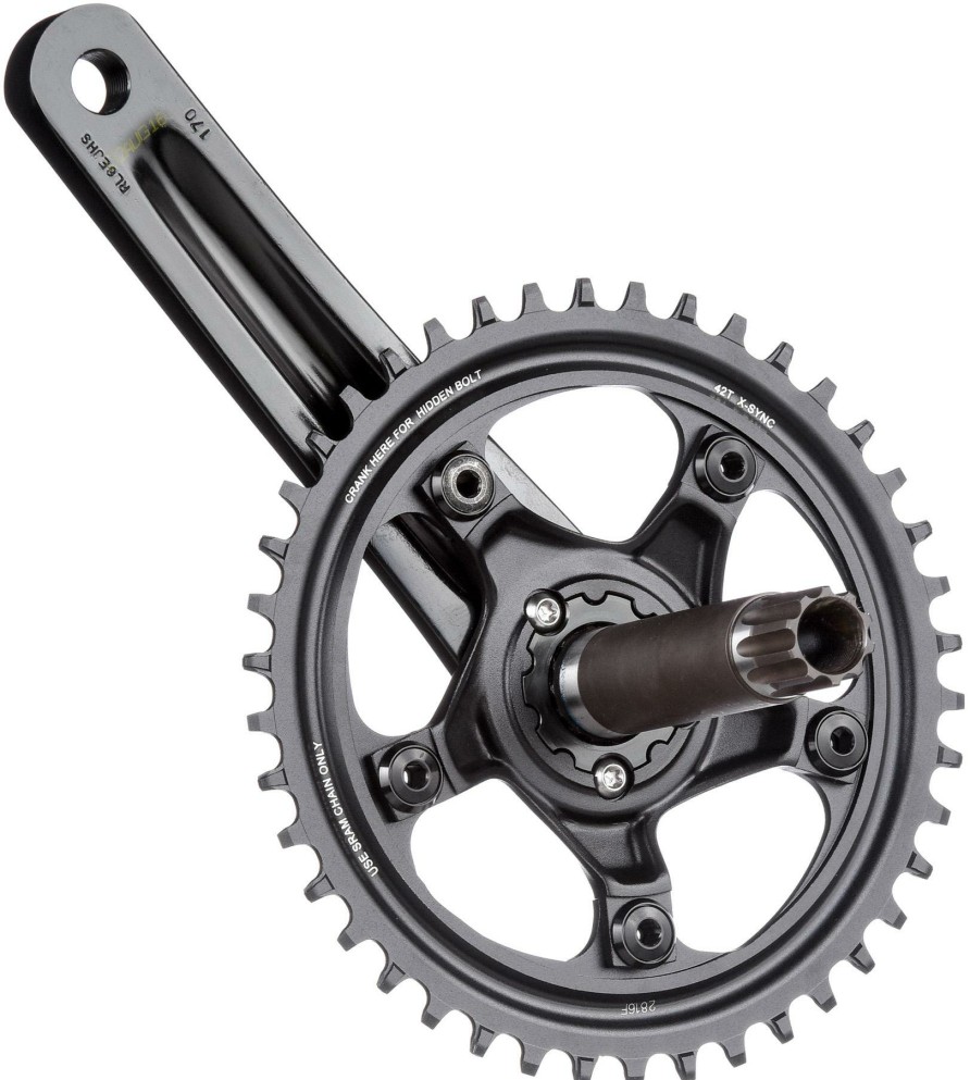 Bike Parts SRAM Chainsets & Cranksets | Sram Rival 1 Gxp 11 Speed Road Chainset Black