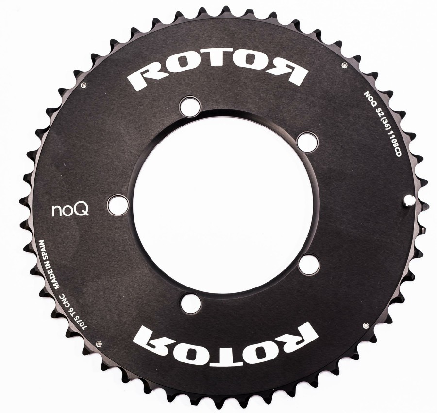 Bike Parts Rotor Chainrings | Rotor Noq Round Aero Road Chainring Black