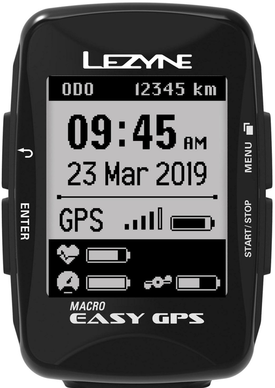 Accessories Lezyne Bike GPS | Lezyne Macro Easy Gps Cycling Computer Black