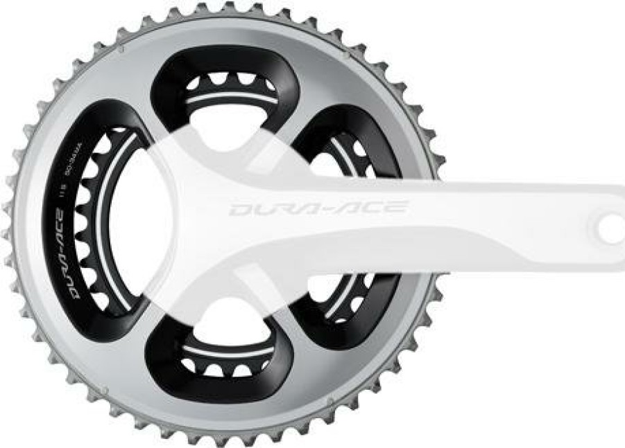 Bike Parts Shimano Chainrings | Shimano Dura Ace Fc9000 Double Chainrings Grey