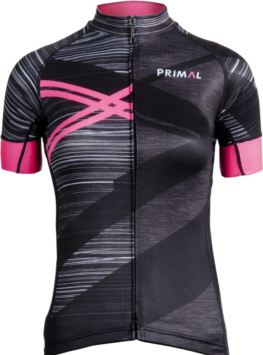 Clothing Primal Short Sleeve Jerseys | Primal Women'S Team Asonic Evo 2.0 Jersey Black/Pink