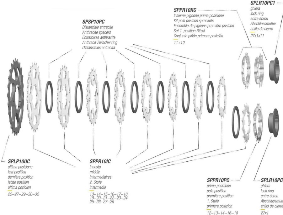 Bike Parts Miche Cassettes | Miche Light Primato 11X Cassette Campag