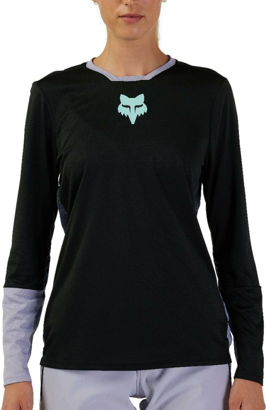 Clothing Fox Racing Long Sleeve Jerseys | Fox Racing Women'S Defend Long Sleeve Jersey (Race) Black